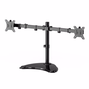 Gembird MS-D2ST-02 monitoriaus stalo stovas (pasukamas, pakreipiamas, pasukamas), 13–32 colių, juodas