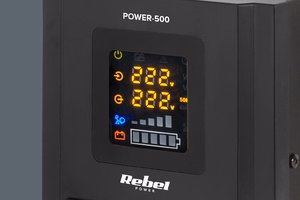 Rebel POWER-500 emergency power supply, pure sine wave inverter with charging, 12 V / 230 V, 500 VA / 300 W