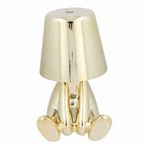 Stalo lempa prie lovos GOLD MAN Art Deco sėdinti (versija 5) MLTL
