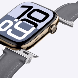 AmazingThing Class Band кожаный ремешок для Apple Watch 45 / 46 / 49 мм - серый