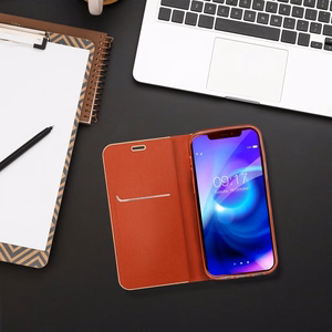 LUNA knygos auksinis dėklas XIAOMI Redmi Note 13 PRO Plus 5G raudonas