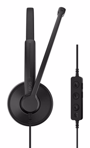 EPOS IMPACT 100 MS Stereo USB-C+A – laidinės stereofoninės biuro ausinės su mikrofonu, USB-C ir USB-A, juodos (1001421)