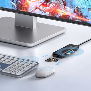 Orico PAPW3AT-C3 USB-хаб 4-портовый 3x USB-A 3.0 с кардридером microSD/SD 1 м - черный