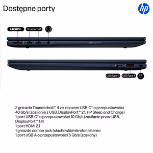 HP EliteBook X Flip G1i Next Gen AI PC Copilot+ PC Intel Core Ultra 7 258V 2-in-1 Nešiojamas kompiuteris 35.6 cm (14") 2.5K Jutiklinis ekranas 32 GB LPDDR5x SDRAM 512 GB SSD Wi-Fi 7 (802.11be) Windows 11 Pro Blue
