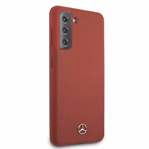 Dėklas telefonui Mercedes Silikoninis Line dėklas Samsung Galaxy S21 raudonas