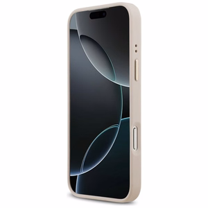 Guess Peony Hot Stamp Magnetinis dėklas telefonui iPhone 17 Pro Max - rožinė
