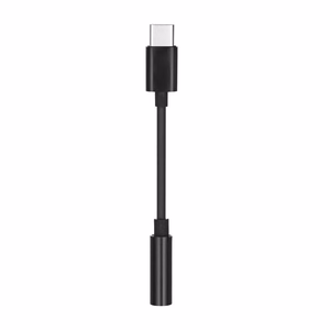 AUX adapteris iš USB-C (kištukas) į 3,5 mm Jack (lizdas), juodas