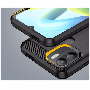 Чехол Carbon Case для Xiaomi Redmi A1+ гибкий силиконовый под карбон чёрный