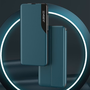 Eco Leather View Case элегантный чехол-книжка с подставкой для Samsung Galaxy A22 4G оранжевый