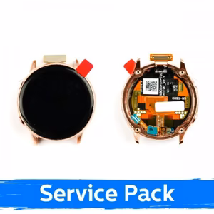 LCD ekranas skirtas Samsung Watch Active 40mm su rėmeliu / auksinis / (Service Pack)