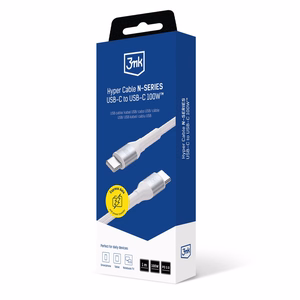 3mk Hyper Cable N-SERIES Кабель USB-C / USB-C 1м 20V/5A 100W - белый