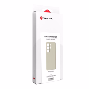 Чехол Samsung S26 ULTRA Forcell F-Protect Rubber Premium совместимый с MagSafe античный белый