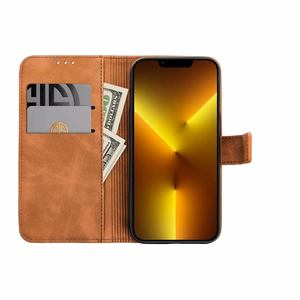 TENDER knyginis dėklas telefonui MOTROLA G06 rudas