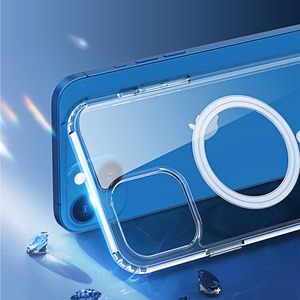 Dux Ducis Clin magnetinis dėklas telefonui iPhone 14 Plus suderinamas su MagSafe skaidrus