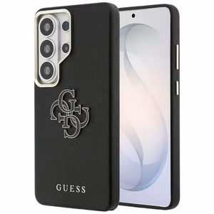Guess чехол Grained Big 4G Metal Logo для Samsung Galaxy S26 Ultra чёрный