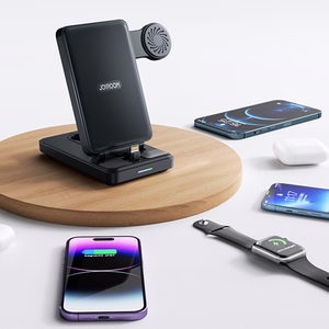 Joyroom JR-WQS02 зарядная станция Lightning 4 в 1 (телефон AirPods Watch USB) - чёрный