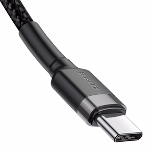 USB кабель Baseus Cafule PD60W Type-C 2.0m серо-чёрный CATKLF-HG1