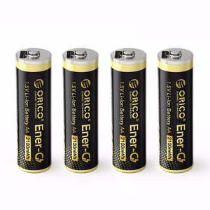 Orico Ener-G EG5C AA ličio baterijos 1.5V 2100mWh įkraunamos per USB-C 4 vnt.