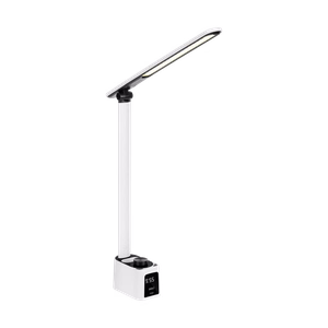 Desk lamp with clock