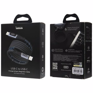 Кабель USB-C USB-C Audi 2.0 20V 3A 60W - чёрный