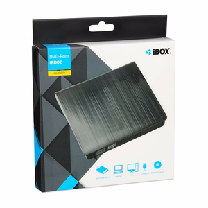 iBox IED02 optinių diskų įrenginys DVD-ROM Juoda