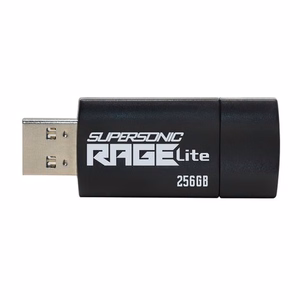 USB atmintinė PATRIOT Rage Lite 1TB 120 MB/S USB 3.2 ištraukiamas juodas (PEF1TBRLB32U)