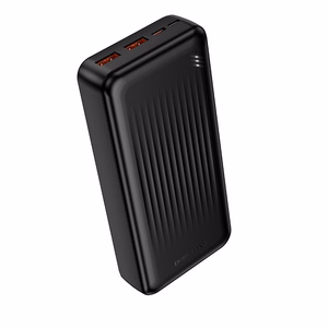 Borofone išorinė baterija 20000mAh BJ80A Clever – 2xUSB + Type C – QC 3.0 22,5W + PD 20W, juoda