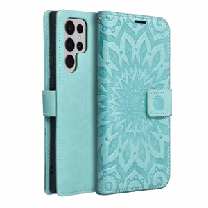 MEZZO Dėklas telefonui SAMSUNG S22 Ultra mandala žalia spalva