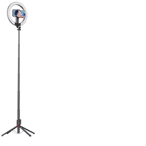 Blavec Selfie žiedo lempa Aluminium Aura LED RGB žiedas P-50 25cm trikojis + nuotolinio valdymo pultas + 2,3 metrai (RLP50-TRB23) juoda