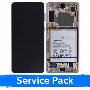 LCD дисплей совместим с Samsung G996 S21 Plus с рамкой / Phantom Violet / (Service Pack) + аккумулятор в комплекте