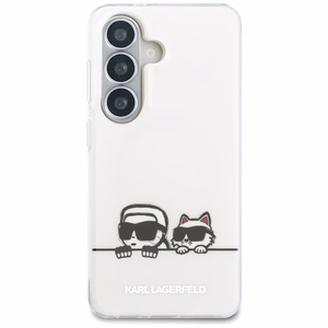 Karl Lagerfeld dėklas IML Peekaboo Karl ir Choupette MagSafe skirtas Samsung Galaxy S26 Plus skaidrus