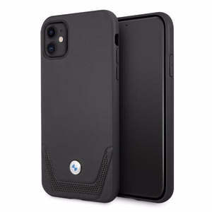 BMW odinis perforuotas dėklas iPhone 11 / Xr - juodas