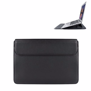 Devia nešiojamojo kompiuterio krepšys / MacBook laikiklio krepšys itin plonas 13,3'' vandeniui atspari PU oda - juodas