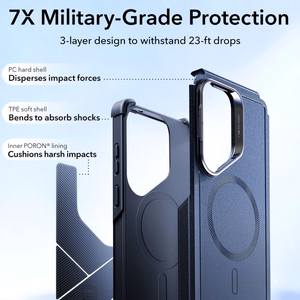 "ESR Cyber Tough Kickstand MagSafe" dėklas "Samsung Galaxy S26 Ultra" - tamsiai mėlynas