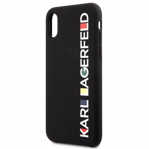 Чехол Karl Lagerfeld Glossy Bauhaus для iPhone X/XS - чёрный