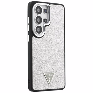 Guess чехол Fixed Glitter Triangle MagSafe для Samsung Galaxy S26 Ultra серебристый