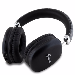 Guess Bluetooth ausinės GUBHK1GCTCSK GCUBE METALLIC SCRIPT LOGO juodos