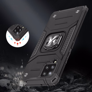 Wozinsky Ring Armor dėklas su stovu tvirtas apsauginis dangtelis Samsung Galaxy A42 5G mėlynas