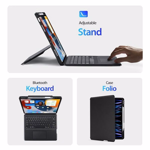 Dėklas su klaviatūra Dux Ducis DK Apple iPad Air 13 2024/iPad Air 13 2025/iPad Pro 12.9 2018/2020/2021/2022 juodas