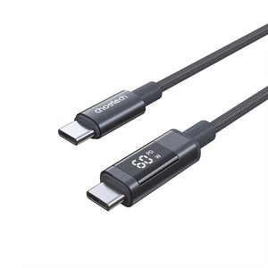 Choetech XCC-1068 PD 60W USB-C — USB-C кабель с дисплеем 1.2 m — чёрный