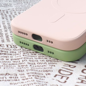 Magnetinis suderinamas silikoninis dėklas iPhone 15 Pro Max - pilkas
