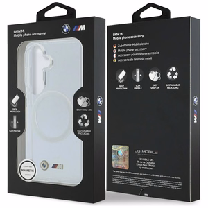 BMW IML Shockproof Metal Logo MagSafe Case for Samsung Galaxy S26 - Transparent