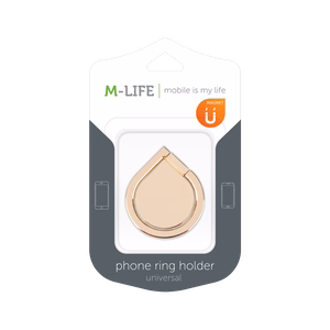 Universal ring phone holder, gold