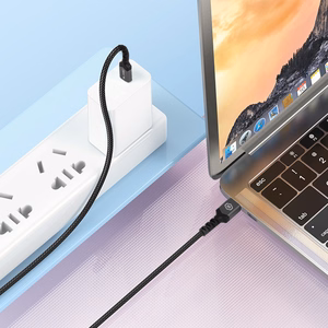 Blavec Cable Raptor braided - Type C to Lightning - PD 20W 2,4A 0,25 metres Apple CarPlay (CRA-CL24BG025) black-grey