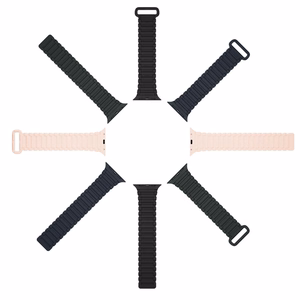 Dux Ducis dirželis (šarvuota versija) Apple Watch Ultra, SE, 9, 8, 7, 6, 5, 4, 3, 2, 1 (49, 45, 44, 42 mm) silikoninė magnetinė apyrankė žalia