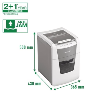 Leitz 80110000 dokumentų naikiklis Kryžminis 22 cm Pilka, Balta