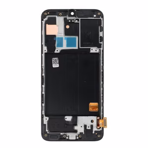 FIXCELL AMOLED LCD ekranas su rėmeliu, skirtas SAMSUNG A40, juodas (pakeistas stiklas)