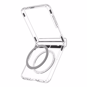 Spigen Ultra Hybrid Pro MagSafe dėklas, skirtas Samsung Galaxy Z Flip8 – skaidrus ir baltas