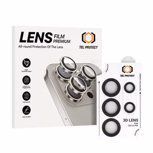 Закалённое стекло Tel Protect 3D Lens на камеру для Samsung Galaxy S25 Ultra чёрное (линз 5 шт.)