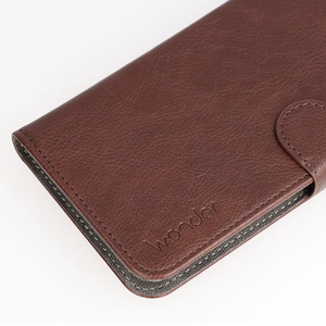 WONDER COMMON Универсальный чехол-книжка (SIZE XXL) для Samsung S25 Ultra/S24 Ultra/M35/M23/A16 5G/Xiaomi Redmi 14C коричневый